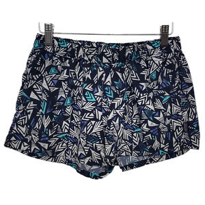 Patagonia Barely Baggies Geometric Print Active Shorts in Multi Blue Medium